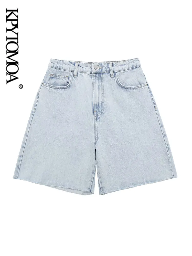 KPYTOMOA Women Fashion With Pockets Straight Denim Bermuda Shorts Vintage High Waist Zipper Fly Female Short Pants Mujer
KPYTOMOA Women Fashion With Pockets Straight Denim Bermuda Shorts Vintage High Waist Zipper Fly Female Short Pants Mujer