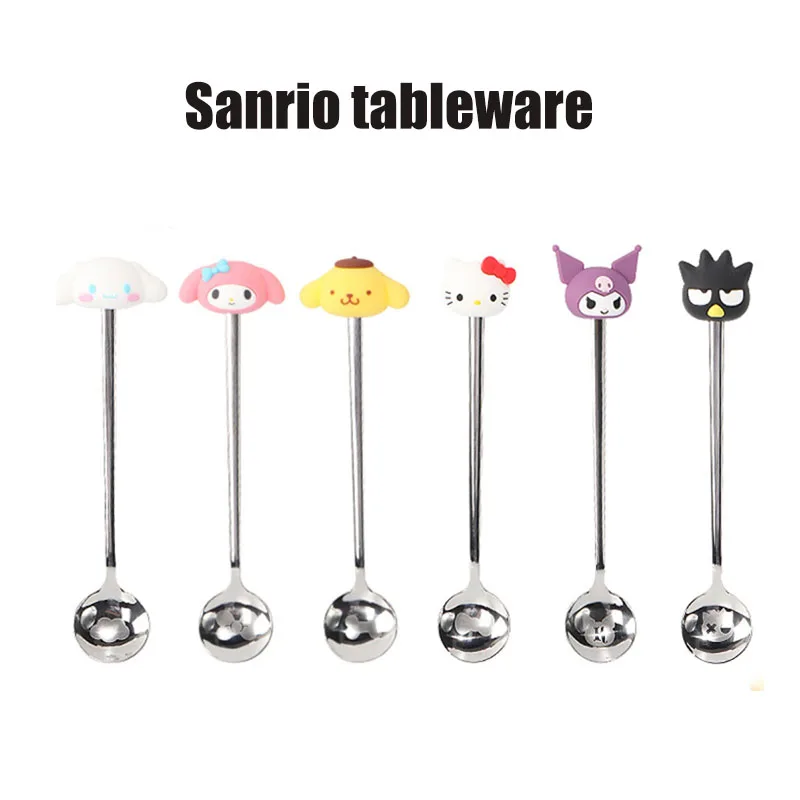 Sanrio Cinnamoroll Mymelody кукла ложка модная Милая мультяшная портативная Kuromi Kawaii детская посуда из нержавеющей стали
Sanrio Cinnamoroll Mymelody кукла ложка модная Милая мультяшная портативная Kuromi Kawaii детская посуда из нержавеющей стали