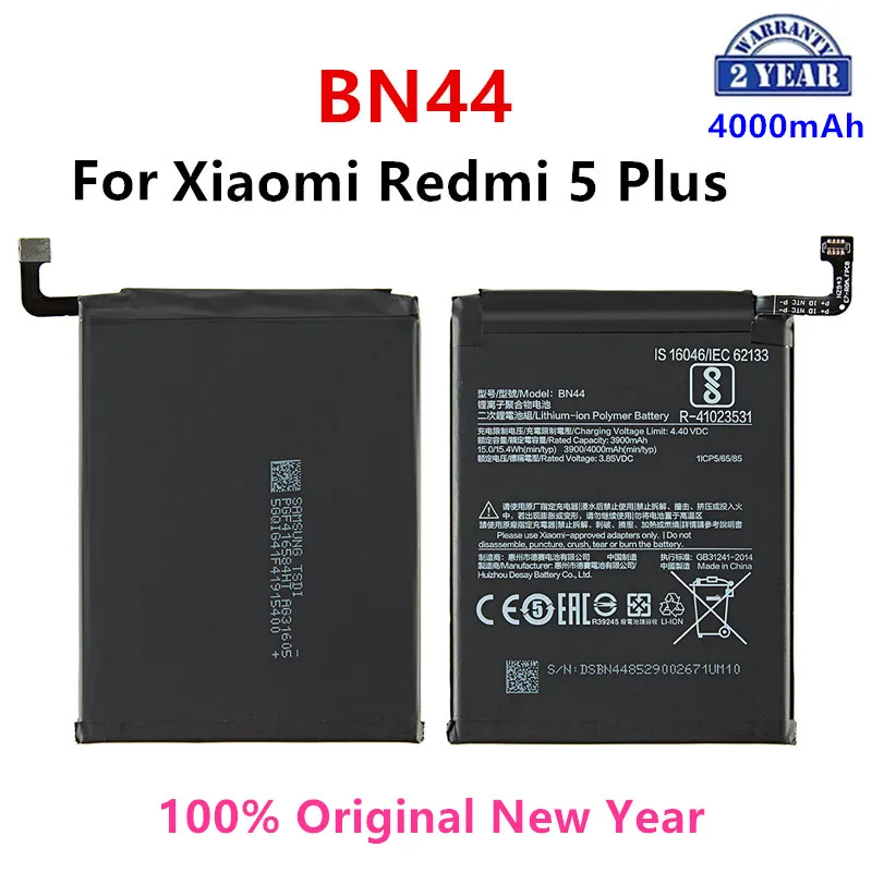 100% Orginal BN44 4000mAh Battery For Xiaomi Redmi 5 Plus BN44 High Quality Phone Replacement Batteries
100% Orginal BN44 4000mAh Battery For Xiaomi Redmi 5 Plus BN44 High Quality Phone Replacement Batteries