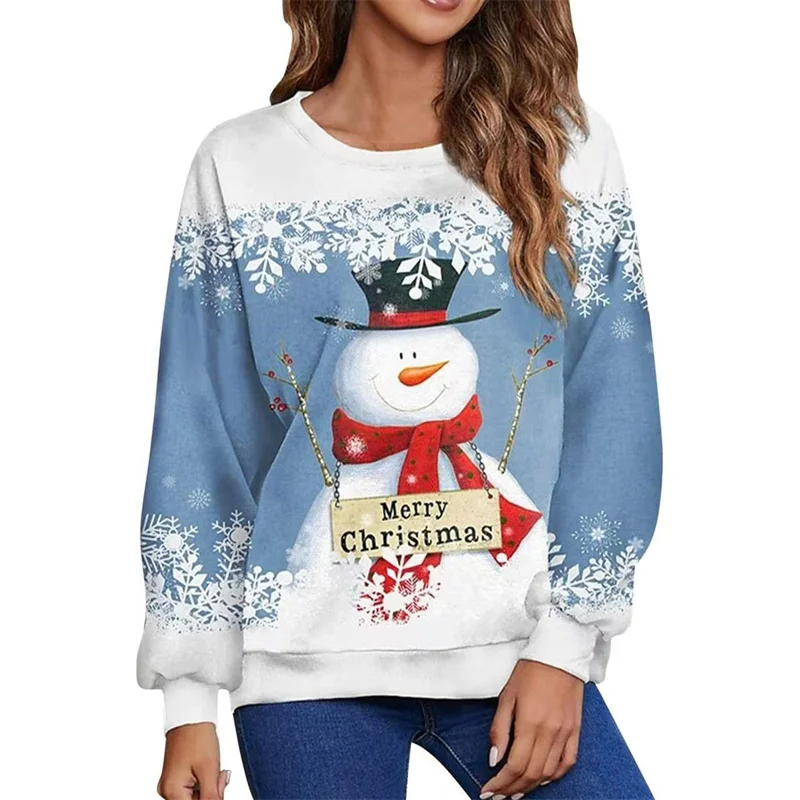 Women's Christmas hoodie Temu Amazon Wish Snowman digital print crew-neck pullover hoodie
Women's Christmas hoodie Temu Amazon Wish Snowman digital print crew-neck pullover hoodie