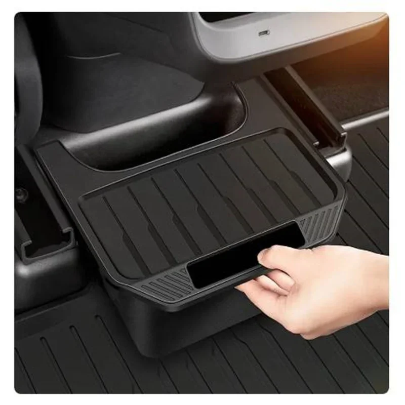 2022 2023 Tesla Model Y Rear Center Console Storage Box Stowing Tidying TPE Box with Cover Trash Can Under Seat Car Accessories
2022 2023 Tesla Model Y Rear Center Console Storage Box Stowing Tidying TPE Box with Cover Trash Can Under Seat Car Accessories