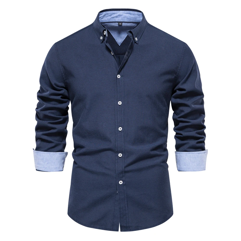 Mens Autumn Cotton Slim Fit Oxford Shirts Long Sleeve Button Social Business Casual Tops Versatile Fashion Simple Male Shirts
Mens Autumn Cotton Slim Fit Oxford Shirts Long Sleeve Button Social Business Casual Tops Versatile Fashion Simple Male Shirts