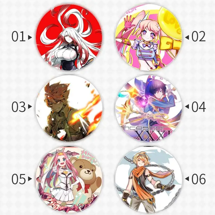 

Megido72 Badge Brooch anchor Peripherals Pin Anime Jewelry Tinplate Pupil Clothes Children's gift Decoration Lapel Trinket Metal