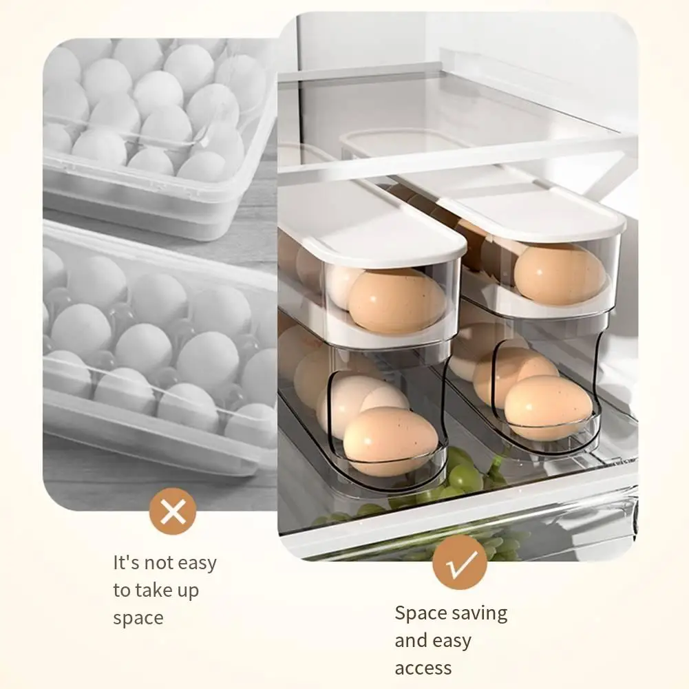 Automatic Scrolling Egg Holder with Lid Refrigerator Rolling Egg Holder Automatic 12 Count Egg Dispenser for Fridge Refrigerator: 3 - 5 Days Free Delivery Only UK Automatic Scrolling Egg Holder with Lid Refrigerator Rolling Egg Holder Automatic 12 Count Egg Dispenser for Fridge Refrigerator: 3 - 5 Days Free Delivery Only UK
