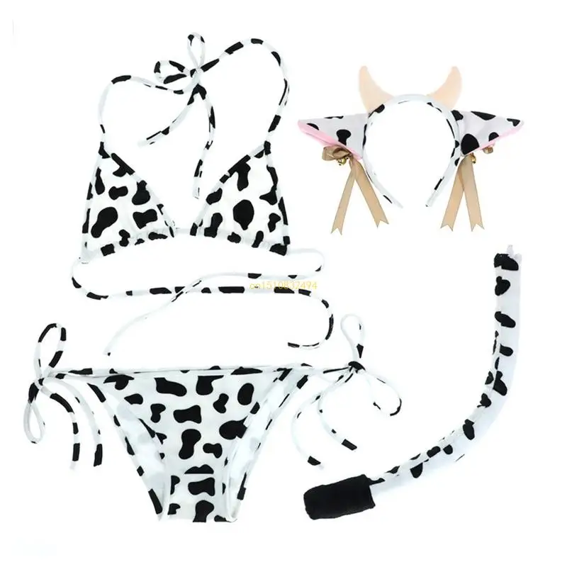 Sexy Lingerie Cow Cosplay Outfits Erotic Set for Cat Ears Headband with Tail Bik Drop Shipping
Sexy Lingerie Cow Cosplay Outfits Erotic Set for Cat Ears Headband with Tail Bik Drop Shipping