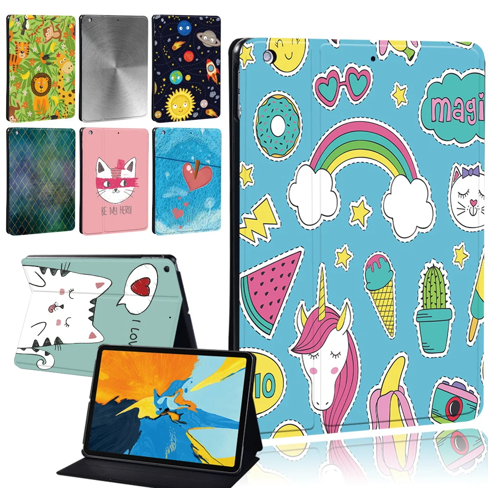 

Case for Huawei MediaPad T3 8.0"/T3 10 9.6"/T5 10 10.1"M5 Lite 8 Lite 10.1"/M5 10.8" Cute Cartoon PU Leather Tablet Atand Cover