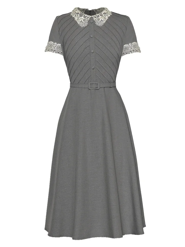 2024 Summer New Fashion Vintage vestidos Women Turn-down Collar Lace-Up Tie-belted Temperament Party Midi Dress
2024 Summer New Fashion Vintage vestidos Women Turn-down Collar Lace-Up Tie-belted Temperament Party Midi Dress