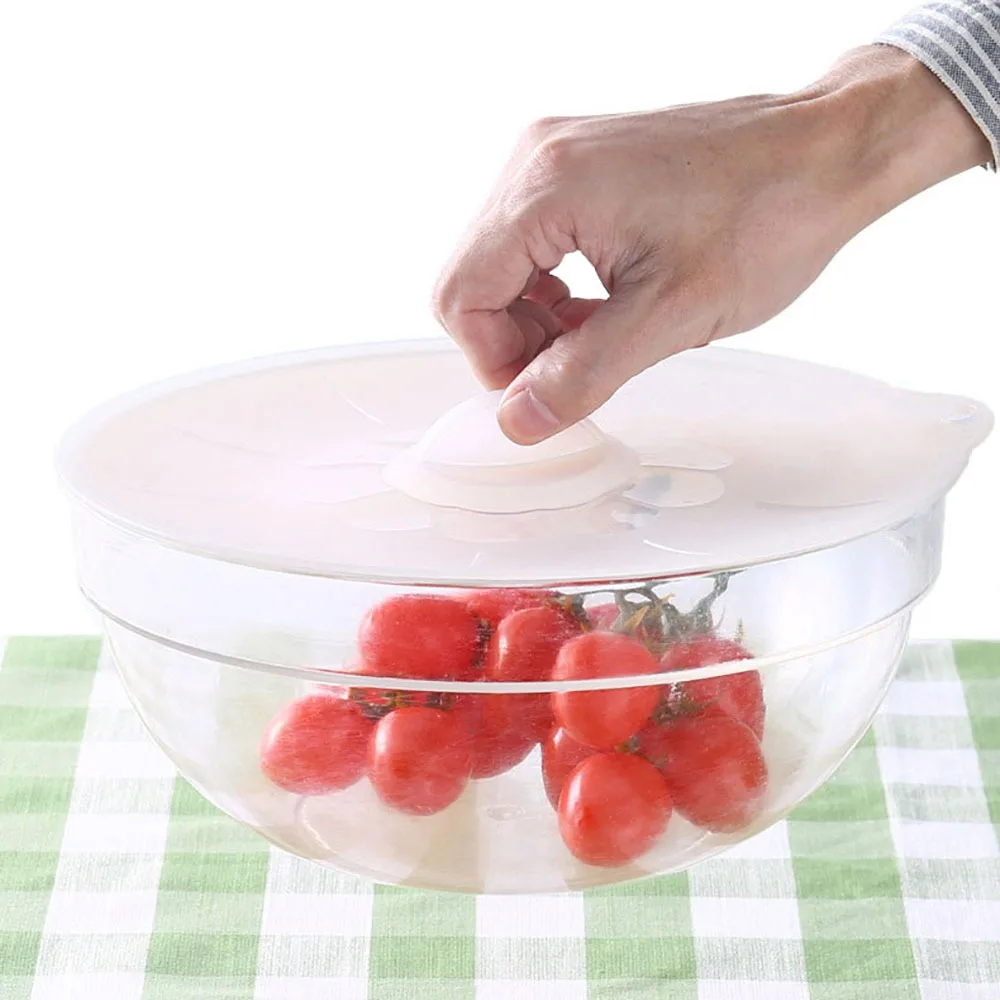 

Universal 1Pcs/set Sealed Keep Fresh Reusable Heat Resistant Food Lid Kitchen Gadgets Storage Cover Microwave Cover