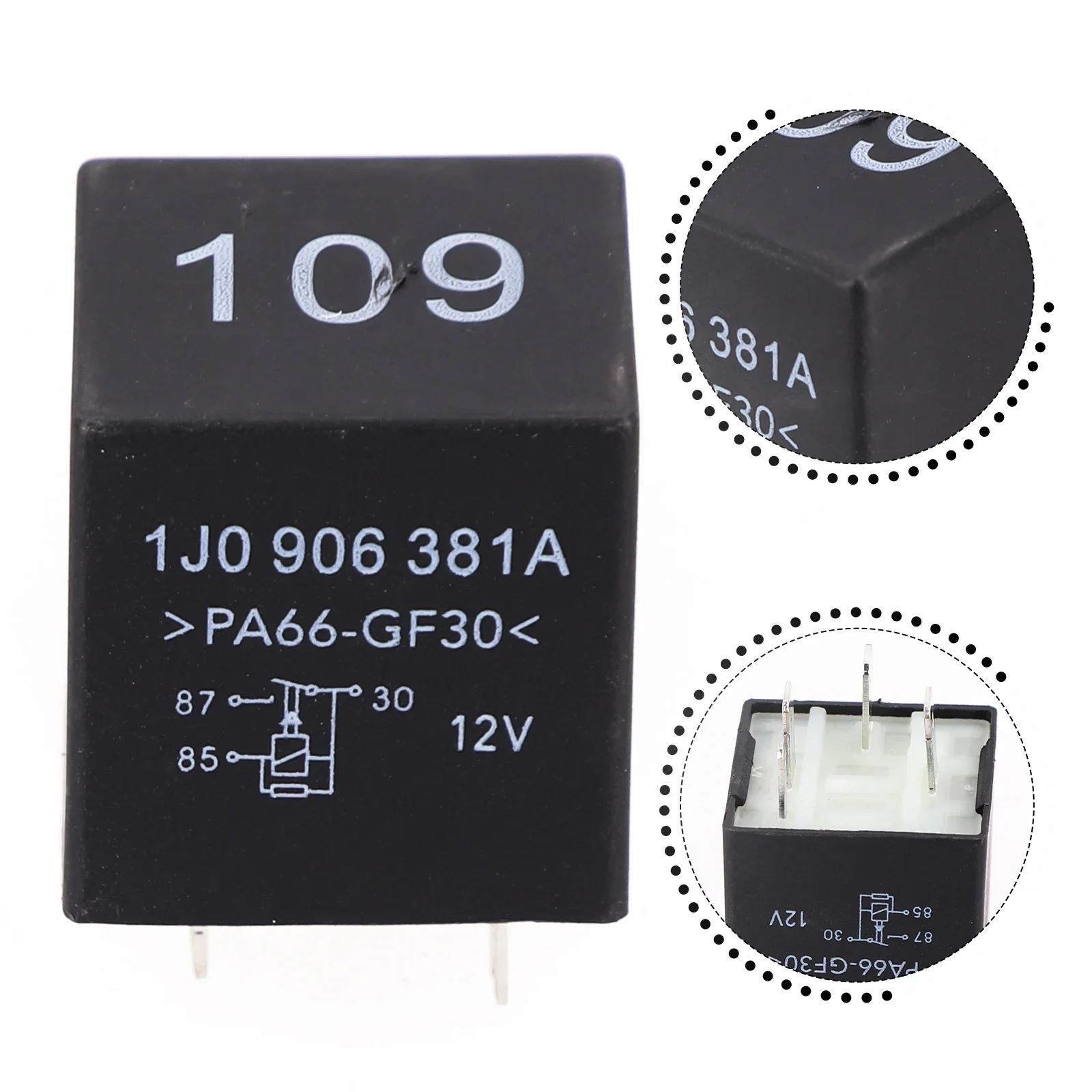 Engine Power Supply ECU Fuel Pump Relay 1008300003 1J0906381A 357906381A 4 Pin Black &Silver For Skoda Plastic & Metal
Engine Power Supply ECU Fuel Pump Relay 1008300003 1J0906381A 357906381A 4 Pin Black &Silver For Skoda Plastic & Metal