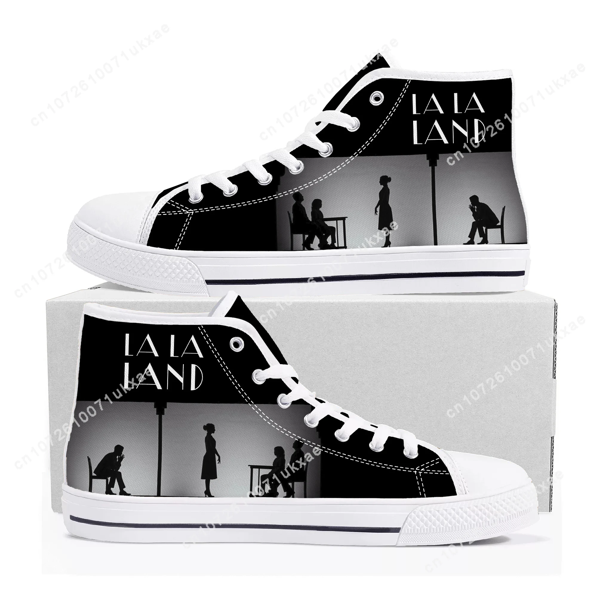 

La La Land High Top Sneakers Mens Womens Teenager Emma Stone Ryan Gosling Canvas Sneaker couple Casual Shoe Customize Shoes