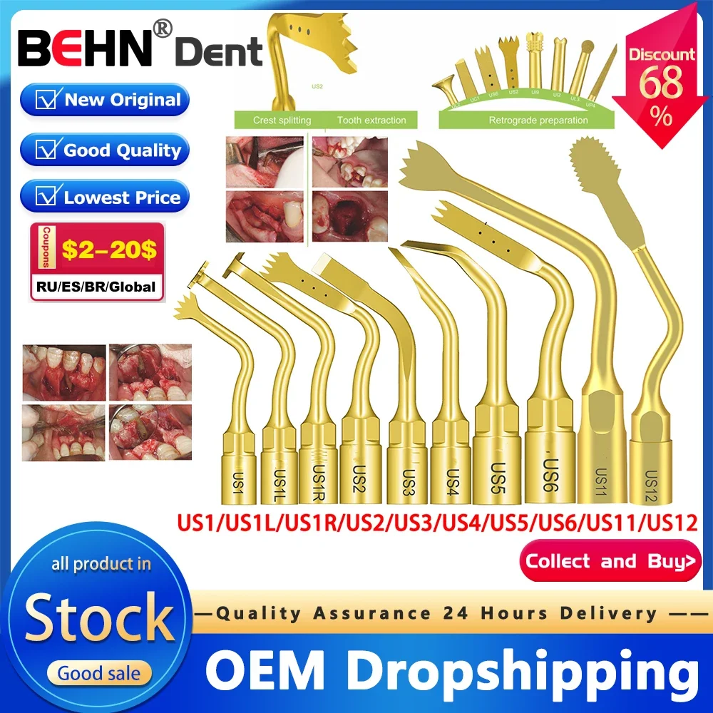 

Dental Surgery Tips US1 US1L US1R US2 US3 US4 Piezosurgery Osteotomy Bone Cutting US5 US6 US7 US11 US12 for Mectron Woodpecker