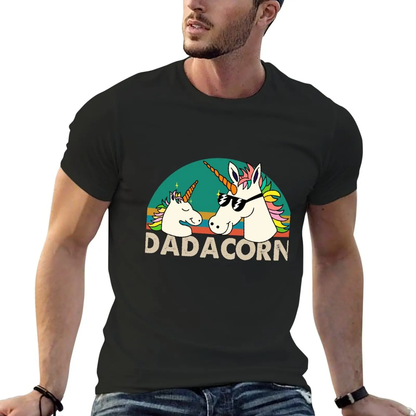 

New Dadacorn Dad Unicorn Vintage T-Shirt boys animal print shirt boys t shirts custom t shirts design your own sweat shirts, men