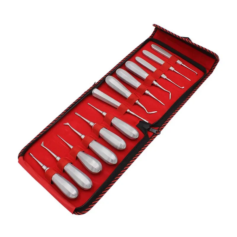 13pcs Dental Elevator Set Made in Pakistan Teeth Extraction Tooth Extracting Forceps Stainless Steel Curved Root Lift Elevator
13pcs Dental Elevator Set Made in Pakistan Teeth Extraction Tooth Extracting Forceps Stainless Steel Curved Root Lift Elevator