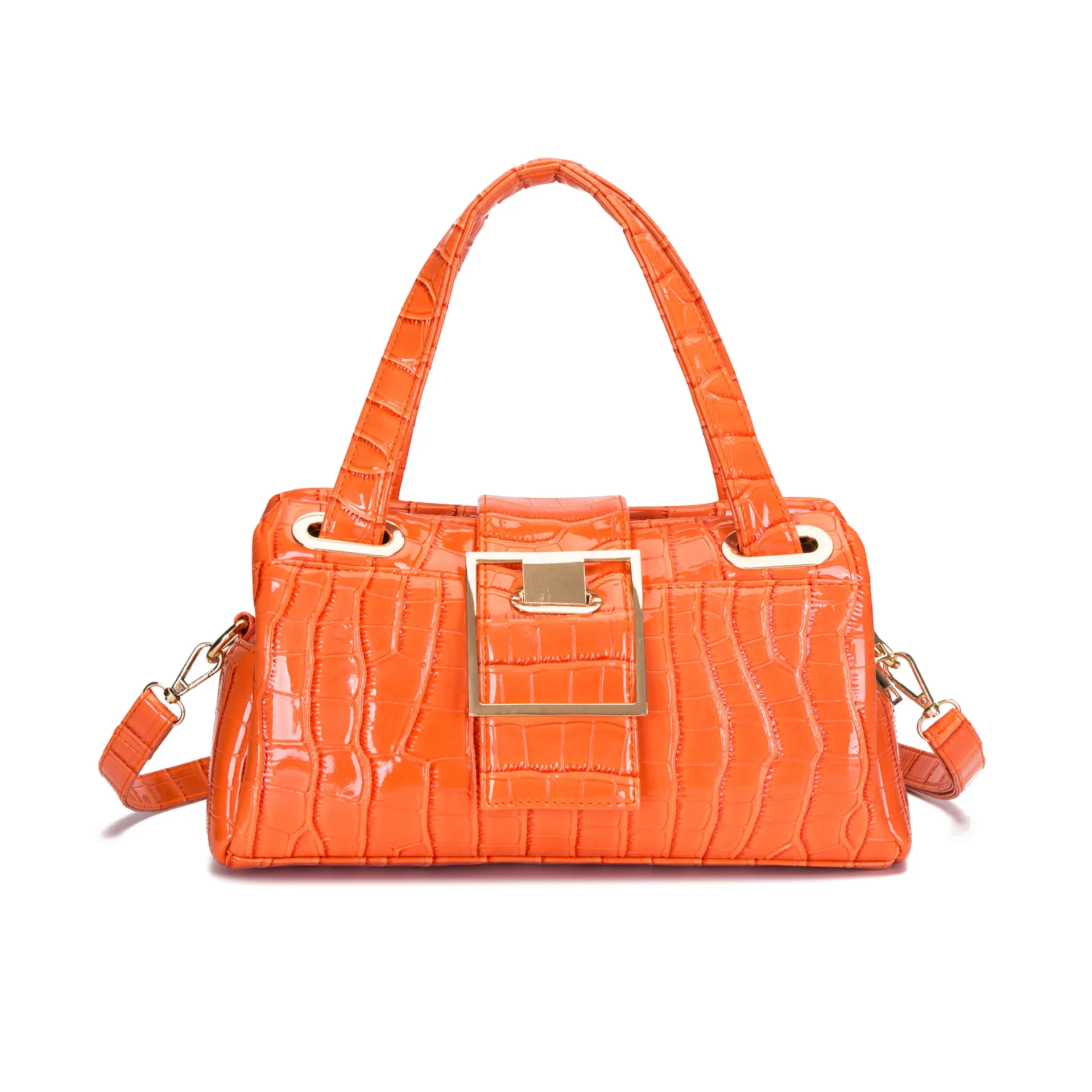 

2022 Patent Leather Shoulder Bags For Women Luxury Alligator Pattern Handbags Ladies Designer Casual Top-Handle Bag Sac A Main