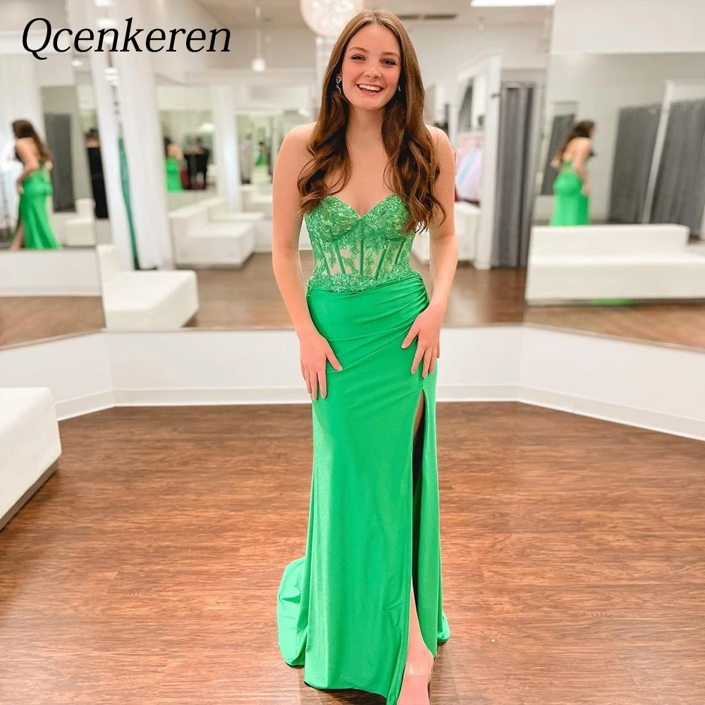 Custom Sexy Strapless Sleeveless Evening Formal Sheath Bespoke Occasion A-Line High Split Dresses Floor-Length Party Women Gowns
Custom Sexy Strapless Sleeveless Evening Formal Sheath Bespoke Occasion A-Line High Split Dresses Floor-Length Party Women Gowns