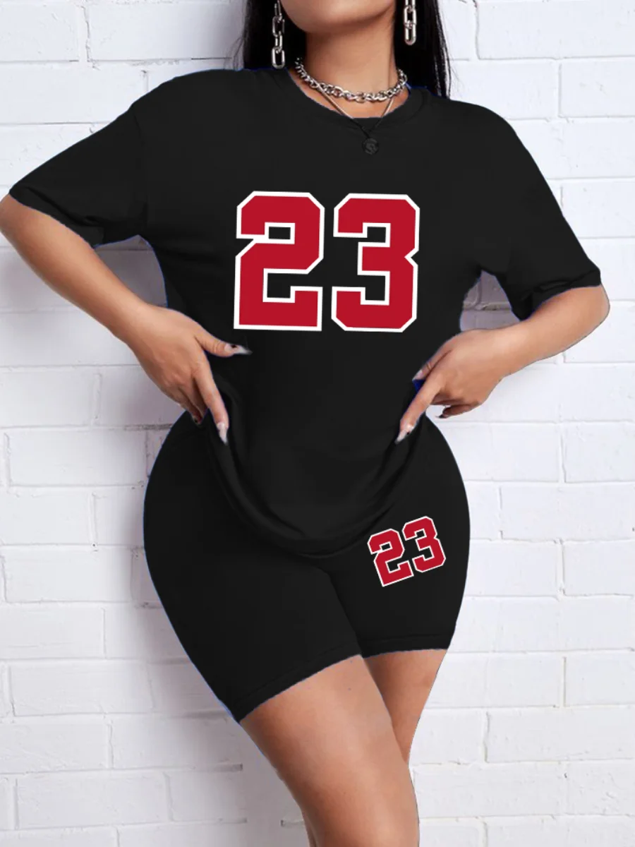 LW Round Neck Letter Print Shorts Set Summer Women Two Piece Set Sportswear T-Shirts and Shorts sets Casual Tracksuit
LW Round Neck Letter Print Shorts Set Summer Women Two Piece Set Sportswear T-Shirts and Shorts sets Casual Tracksuit