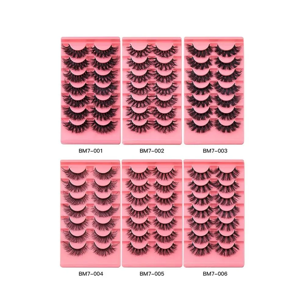 7 Pairs/box Fluffy Fake Mink Hair Eyelashes Wispy Thick Natural Stage Eyelashes Dramatic Exaggerated False Eyelashes Women
7 Pairs/box Fluffy Fake Mink Hair Eyelashes Wispy Thick Natural Stage Eyelashes Dramatic Exaggerated False Eyelashes Women