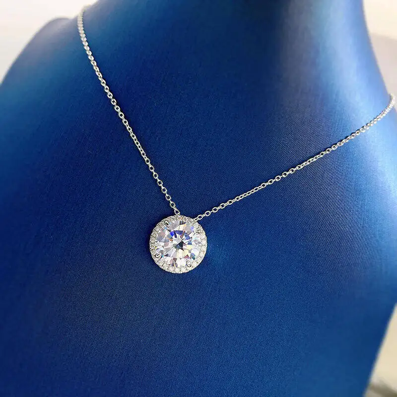 5CT D Color Moissanite Classic Pendant Necklace Fairy Necklace Real 925sterling Silver Women Fine Jewelry for Valentine's Party 5 Mallzona Sd59710e5672e4e36981e284ae32897b3q 5CT D Color Moissanite Classic Pendant Necklace Fairy Necklace Real 925sterling Silver Women Fine Jewelry for Valentine's Party Mallzona