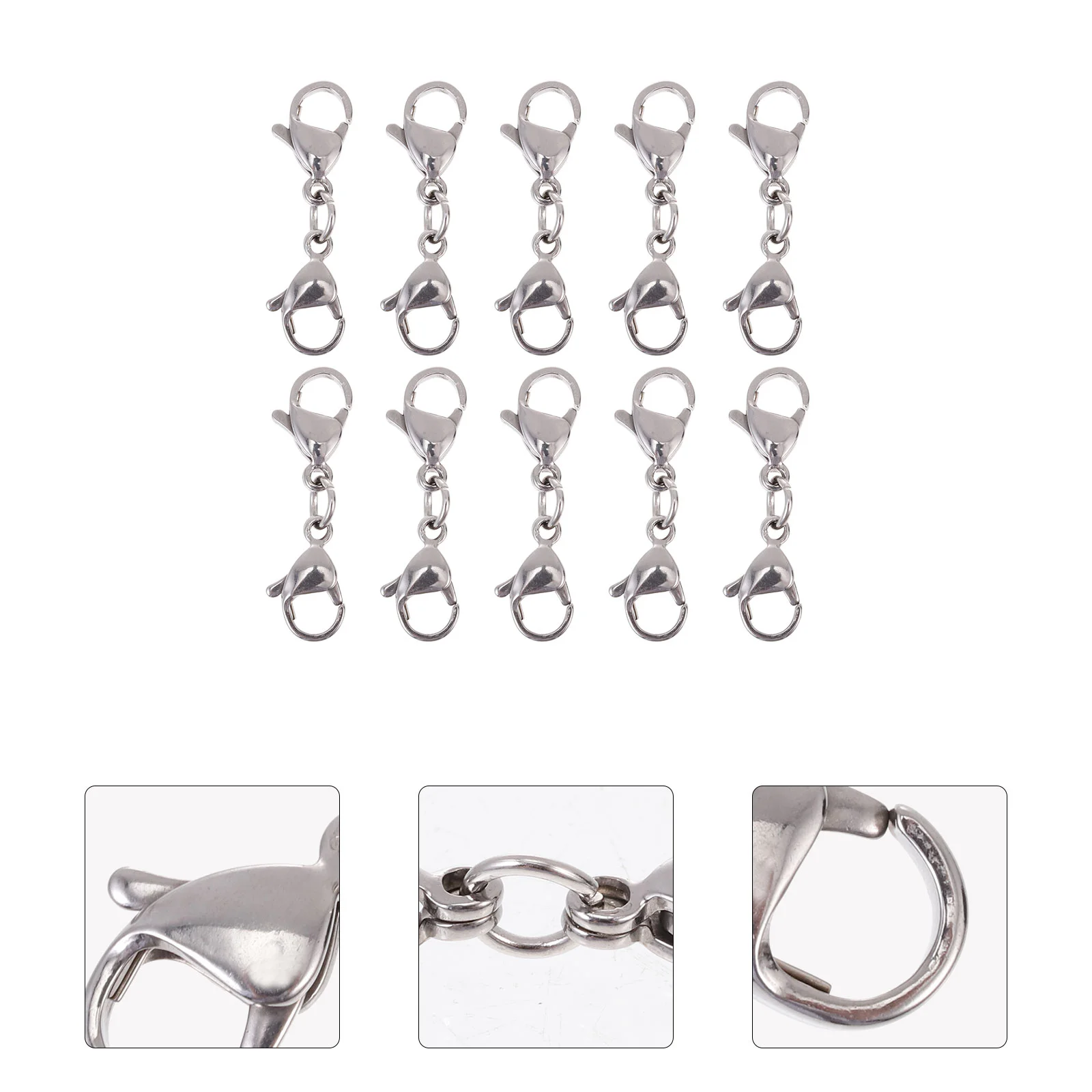 10 Pcs Lobster Buckle Double Magnetic Jewelry Clasps Necklaces Claw Stainless Steel
10 Pcs Lobster Buckle Double Magnetic Jewelry Clasps Necklaces Claw Stainless Steel