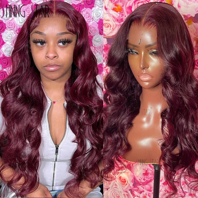 13X4 Hd Body Wave Lace Frontal Wigs Human Hair 99J Red Burgundy Curly Wave Wig 180% Colored Burgundy Lace Front Wig Pre Plucked
13X4 Hd Body Wave Lace Frontal Wigs Human Hair 99J Red Burgundy Curly Wave Wig 180% Colored Burgundy Lace Front Wig Pre Plucked