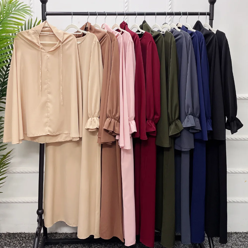 2 Piece Turkey Ramadan Eid Hooded Prayer Garmnet Khimar Arabic Muslim Women Overhead Hijab Maxi Dress Set Dubai Islamic Clothing
2 Piece Turkey Ramadan Eid Hooded Prayer Garmnet Khimar Arabic Muslim Women Overhead Hijab Maxi Dress Set Dubai Islamic Clothing