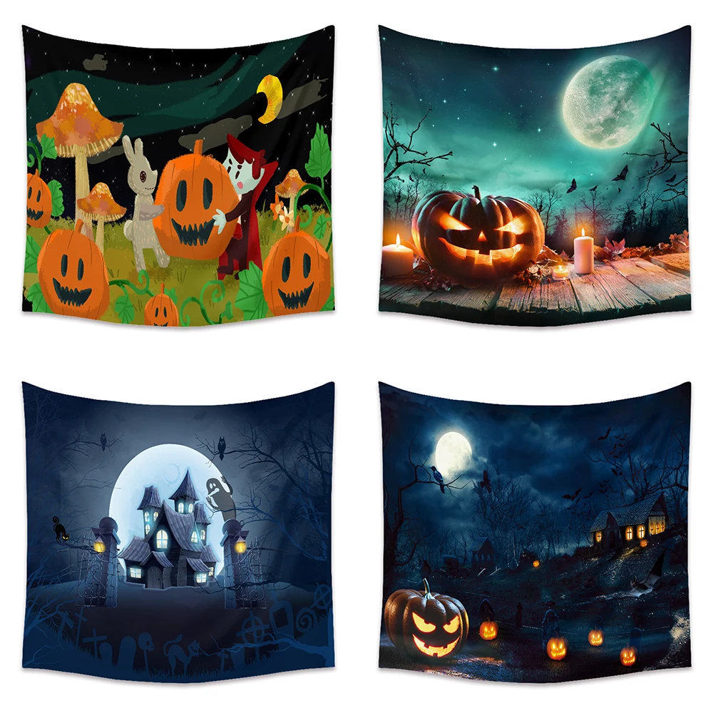New Halloween tapestry bedroom living room wall decoration background fabric hanging painting art home
New Halloween tapestry bedroom living room wall decoration background fabric hanging painting art home