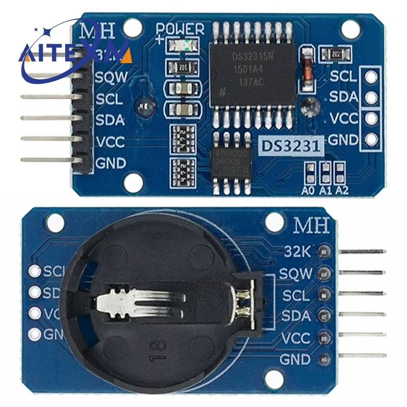 DS3231 AT24C32 IIC Module Precision Clock Module (without battery) DS3231SN Memory module C44
DS3231 AT24C32 IIC Module Precision Clock Module (without battery) DS3231SN Memory module C44