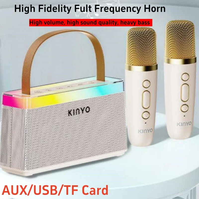 High Power Karaoke Bluetooth Speaker Portable 360 Stereo Surround Wireless Subwoofer with Dual Microphone Boombox AUX/USB/TF
High Power Karaoke Bluetooth Speaker Portable 360 Stereo Surround Wireless Subwoofer with Dual Microphone Boombox AUX/USB/TF