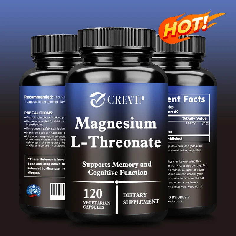 Magnesium L-Threonate Supplement – Promotes Brain Health, Memory, Concentration and Cognition
Magnesium L-Threonate Supplement – Promotes Brain Health, Memory, Concentration and Cognition