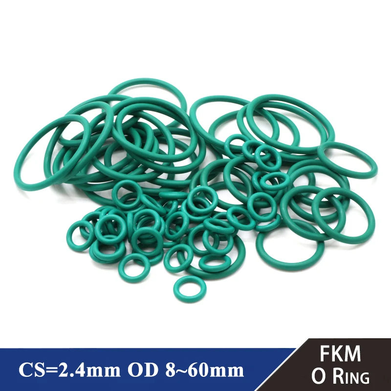 10/50Pcs Green FKM O Ring CS 2.4mm OD 8~60mm Sealing Gasket Insulation High Temperature Oil Resistance Fluorine Rubber O Gasket
10/50Pcs Green FKM O Ring CS 2.4mm OD 8~60mm Sealing Gasket Insulation High Temperature Oil Resistance Fluorine Rubber O Gasket