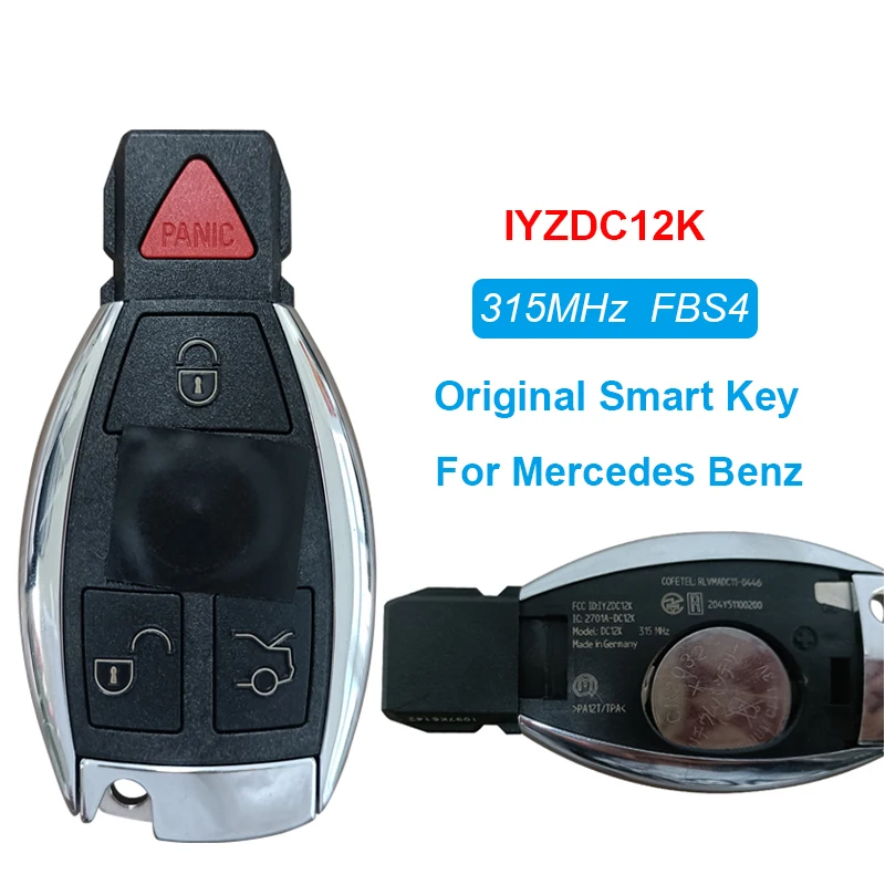 CN002066 Original 4 Button Smart Key For Mercedes Benz Remote Key With 315MHz Blade HU64 FBS4 Keyless Go IYZDC12K
CN002066 Original 4 Button Smart Key For Mercedes Benz Remote Key With 315MHz Blade HU64 FBS4 Keyless Go IYZDC12K