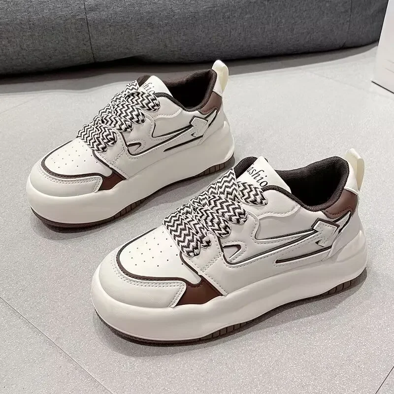 Женские кроссовки на толстой подошве, повседневная спортивная обувь для скейтборда Matsuke, универсальная однотонная обувь, Осень-зима 2023
Женские кроссовки на толстой подошве, повседневная спортивная обувь для скейтборда Matsuke, универсальная однотонная обувь, Осень-зима 2023