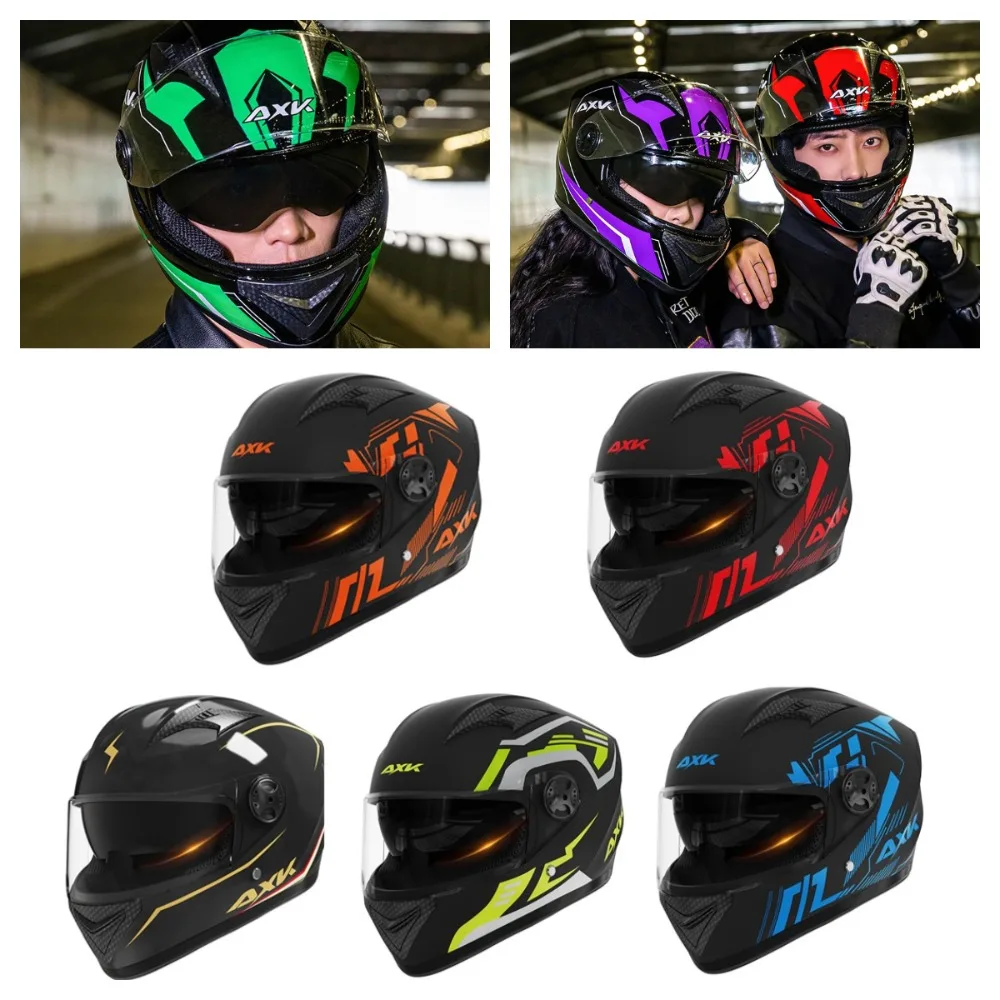 AXK Full Face Helmet Anti Glare Double-layer Mirror Motorcycle Riding Helmet 54-61cm Insulation Moto Helmet Men Women
AXK Full Face Helmet Anti Glare Double-layer Mirror Motorcycle Riding Helmet 54-61cm Insulation Moto Helmet Men Women