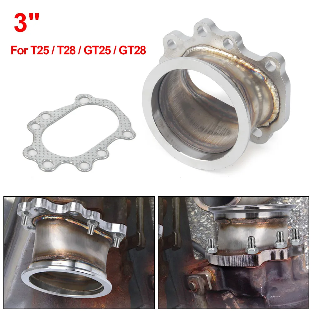 T25 T28 GT25 GT28 8 BOLT to 3" V band Exhaust Manifold Converter Adaptor Flange AA102187
T25 T28 GT25 GT28 8 BOLT to 3" V band Exhaust Manifold Converter Adaptor Flange AA102187
