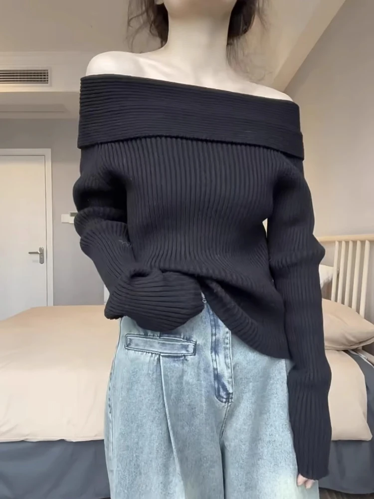 Harajuku Slash Neck Solid Sweaters Grunge Vintage Women Bottoming Pullovers Off Shoulder Y2k Aesthetic Casual Knitted Jumper
Harajuku Slash Neck Solid Sweaters Grunge Vintage Women Bottoming Pullovers Off Shoulder Y2k Aesthetic Casual Knitted Jumper