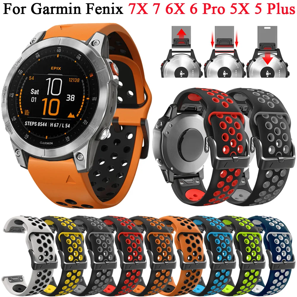 Ремешок силиконовый для смарт-часов Garmin Fenix 7 7X 6X 6 Pro 5X 5 Plus 3 HR 955 Epix Gen 2 Enduro 2
Ремешок силиконовый для смарт-часов Garmin Fenix 7 7X 6X 6 Pro 5X 5 Plus 3 HR 955 Epix Gen 2 Enduro 2