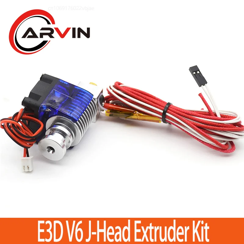 

J-head E3D V6 Metal Extrusion Head For 1.75/3mm Filament Volcano Hotend 12/24V Heater Cartridge 0.6/0.8/1.0m e3d v6 extruder