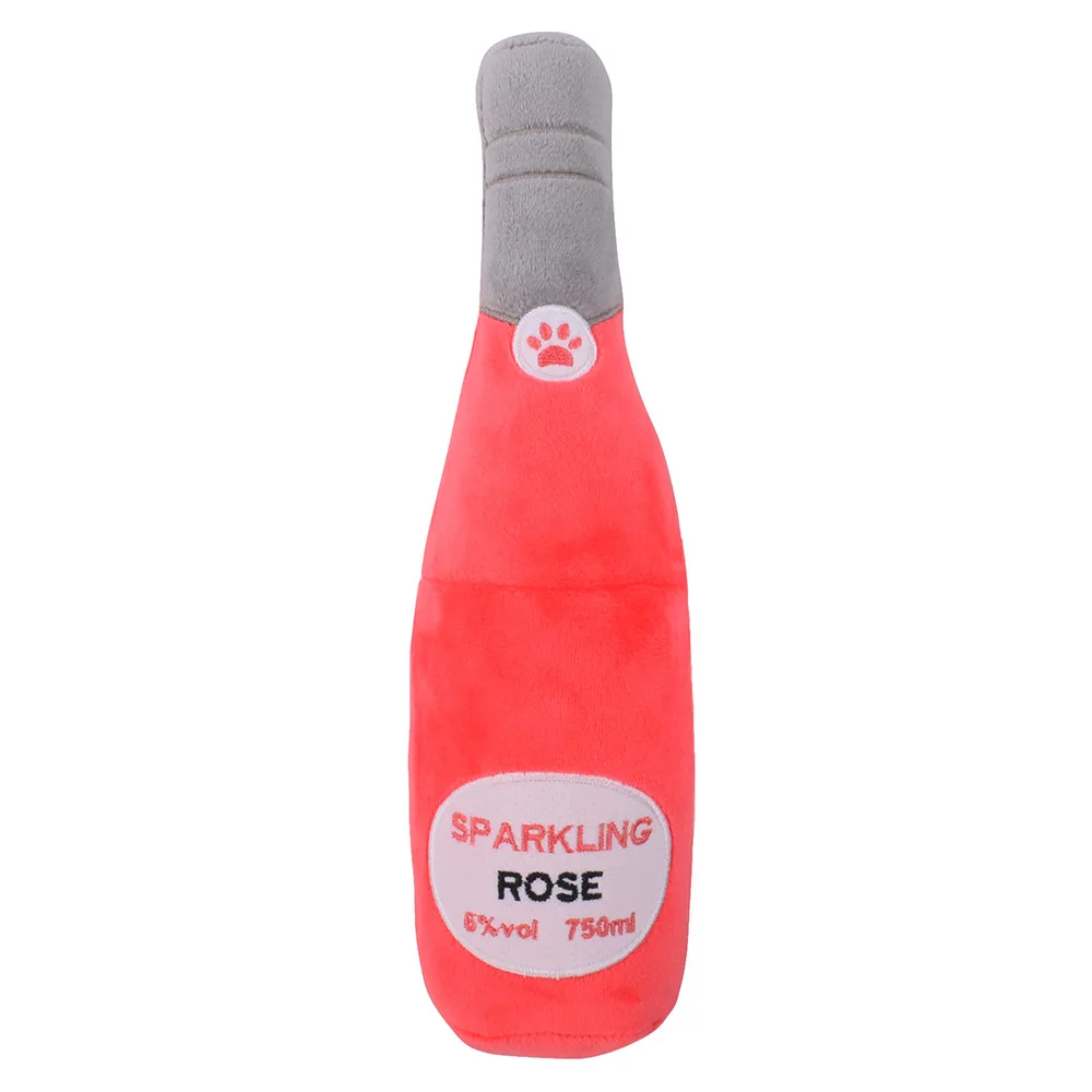 Dog Plush Toy Interactive Chewing Plush Filled Rose Sparkling Wine Bottle Pet Toy Squeaking Vocal Dog Toy Fleece Squeak Toys
Dog Plush Toy Interactive Chewing Plush Filled Rose Sparkling Wine Bottle Pet Toy Squeaking Vocal Dog Toy Fleece Squeak Toys