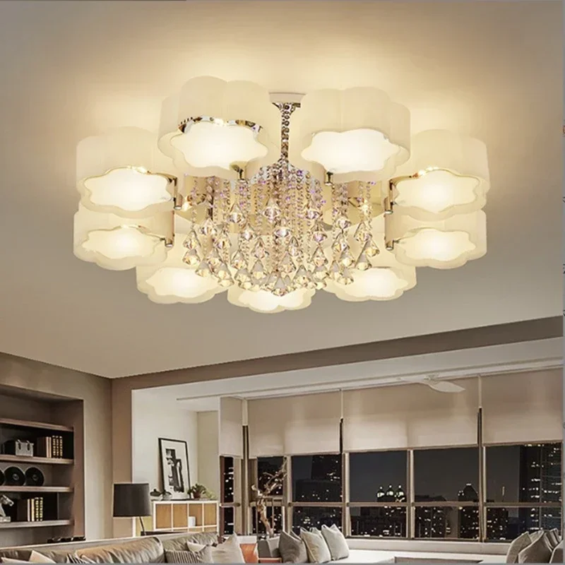 Crystal Ceiling Lamp Modern Living Room Deluxe Bedroom Study Chandelier LED Intelligent Restaurant Indoor Decoration Lamps
Crystal Ceiling Lamp Modern Living Room Deluxe Bedroom Study Chandelier LED Intelligent Restaurant Indoor Decoration Lamps