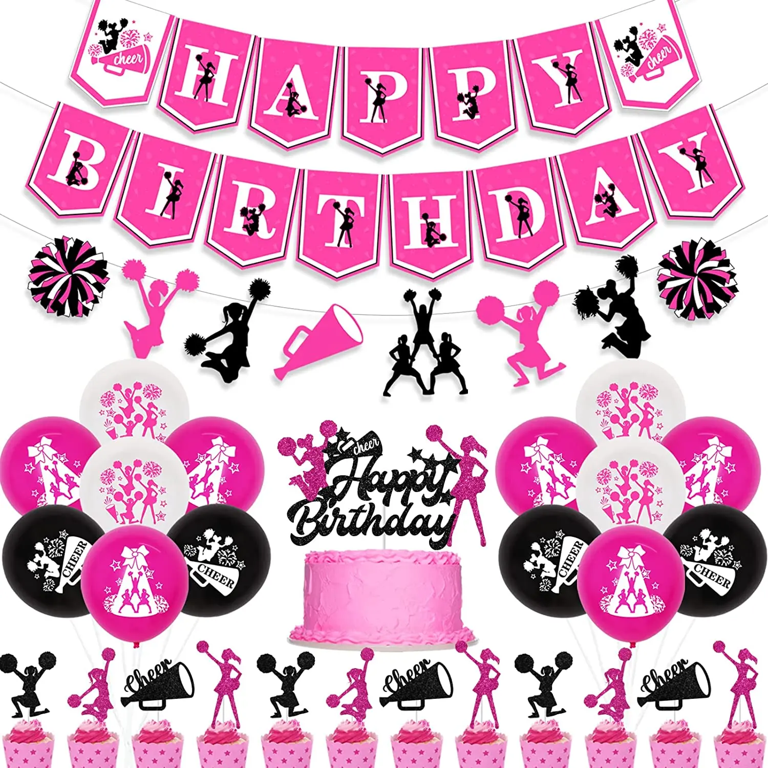 Funmemoir Cheerleading Birthday Party Decorations for Gymnast Girl Rose Red Cheerleader Banner Cake Topper Balloons Supplies
Funmemoir Cheerleading Birthday Party Decorations for Gymnast Girl Rose Red Cheerleader Banner Cake Topper Balloons Supplies