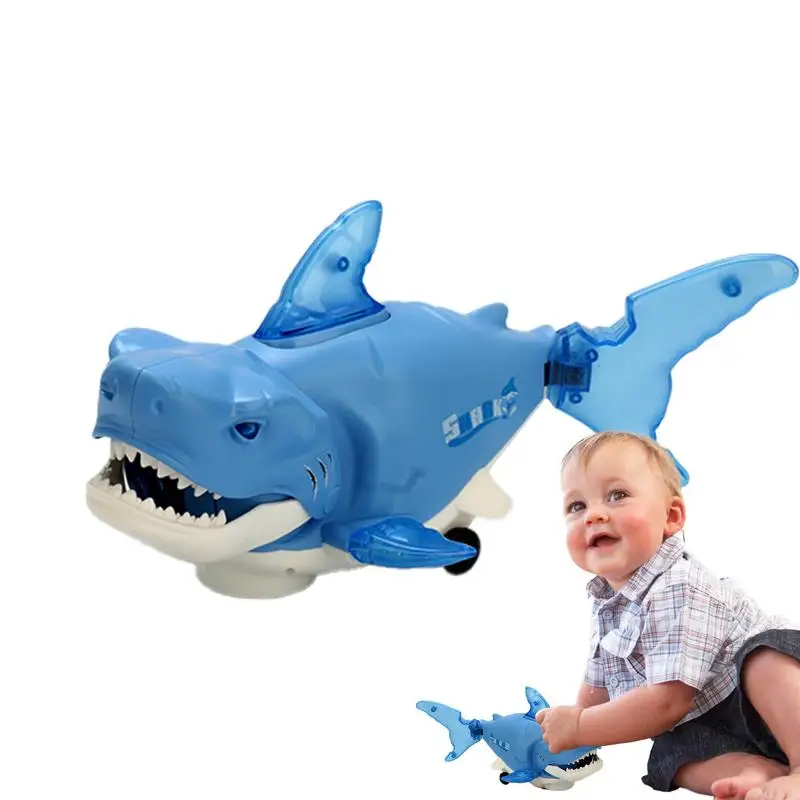 

Moving Shark Toy Swinging Shark Funny Novelty High Simulation Music Shark Car Wide Music For New Year Kids Children Boys