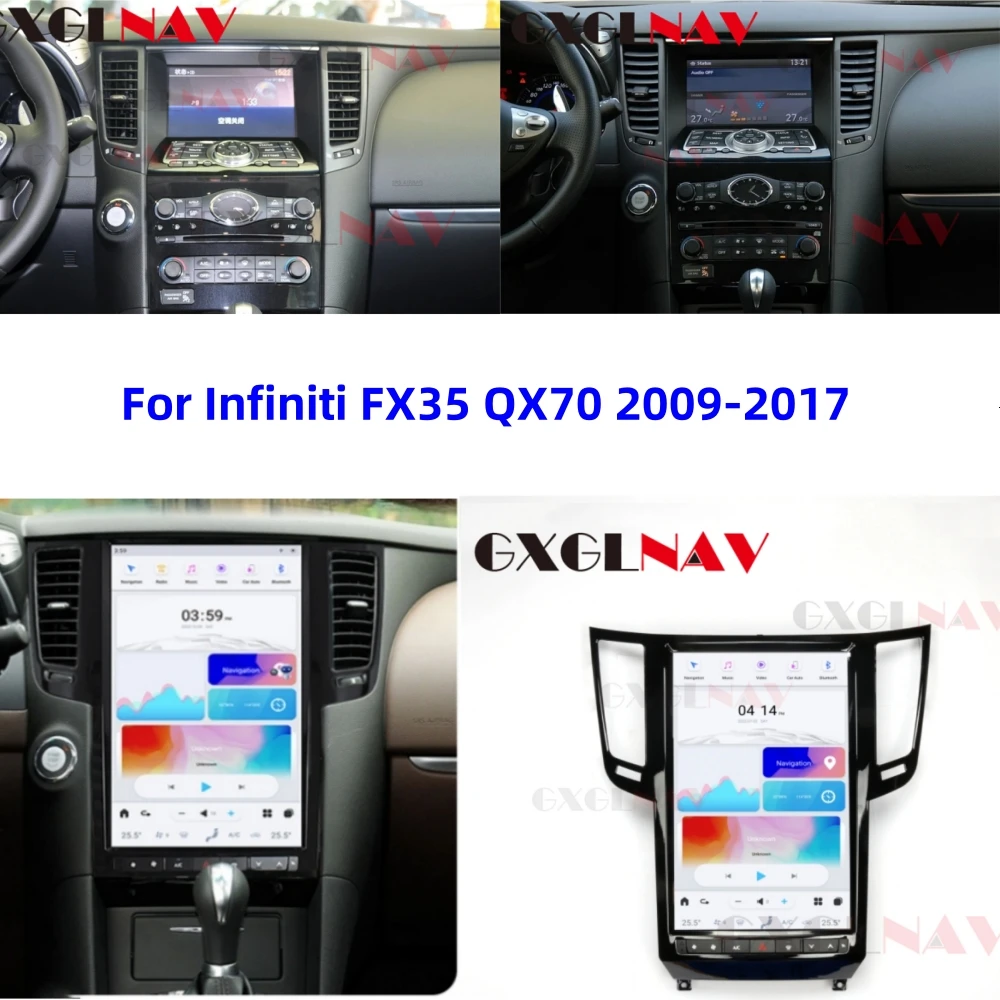 Автомобильный радиоприемник 14,4 дюймов Android для Infiniti FX35 QX70 2009-2013/2014-2017, автомобильный стерео Мультимедийный Плеер, головное устройство, Авторадио Carplayc
Автомобильный радиоприемник 14,4 дюймов Android для Infiniti FX35 QX70 2009-2013/2014-2017, автомобильный стерео Мультимедийный Плеер, головное устройство, Авторадио Carplayc
