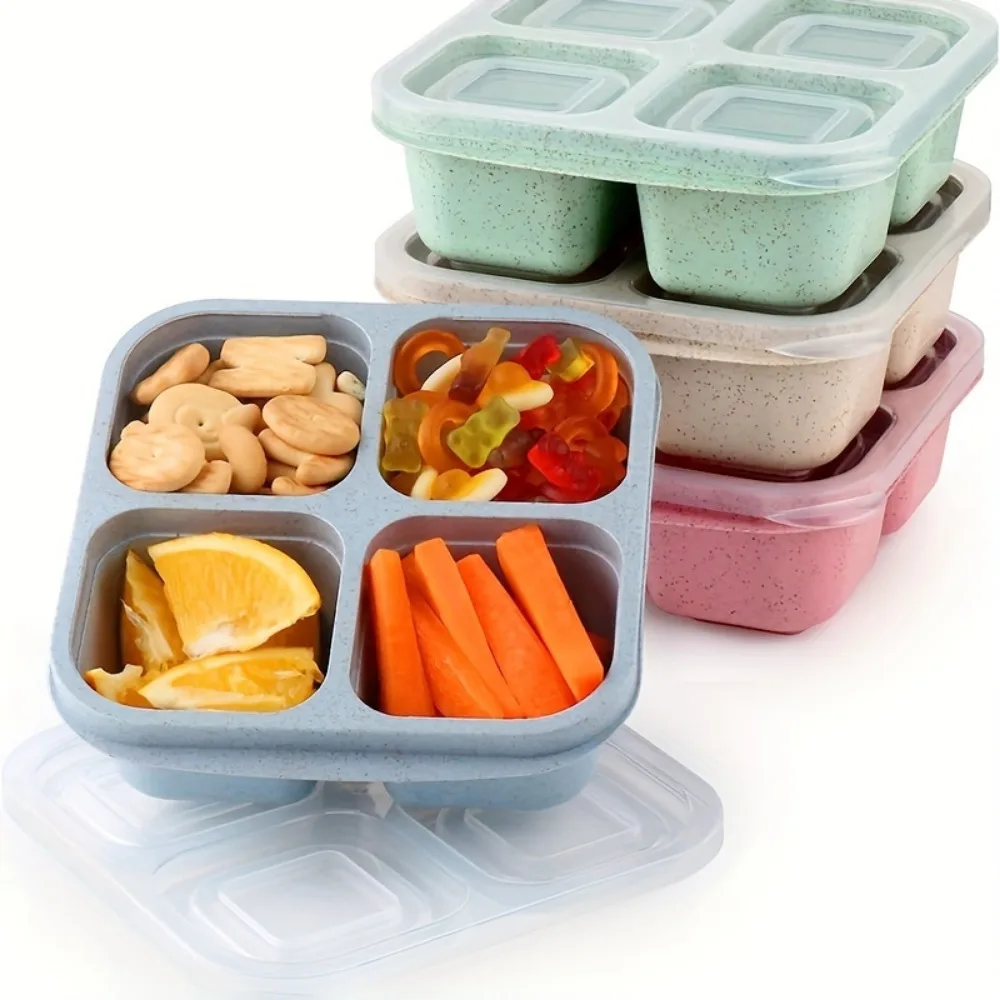 Set of 4 Multi-compartment Bento Snack Boxes - Reusable, Portable, Ideal for Meal Prep, Picnics, School & Office
Set of 4 Multi-compartment Bento Snack Boxes - Reusable, Portable, Ideal for Meal Prep, Picnics, School & Office