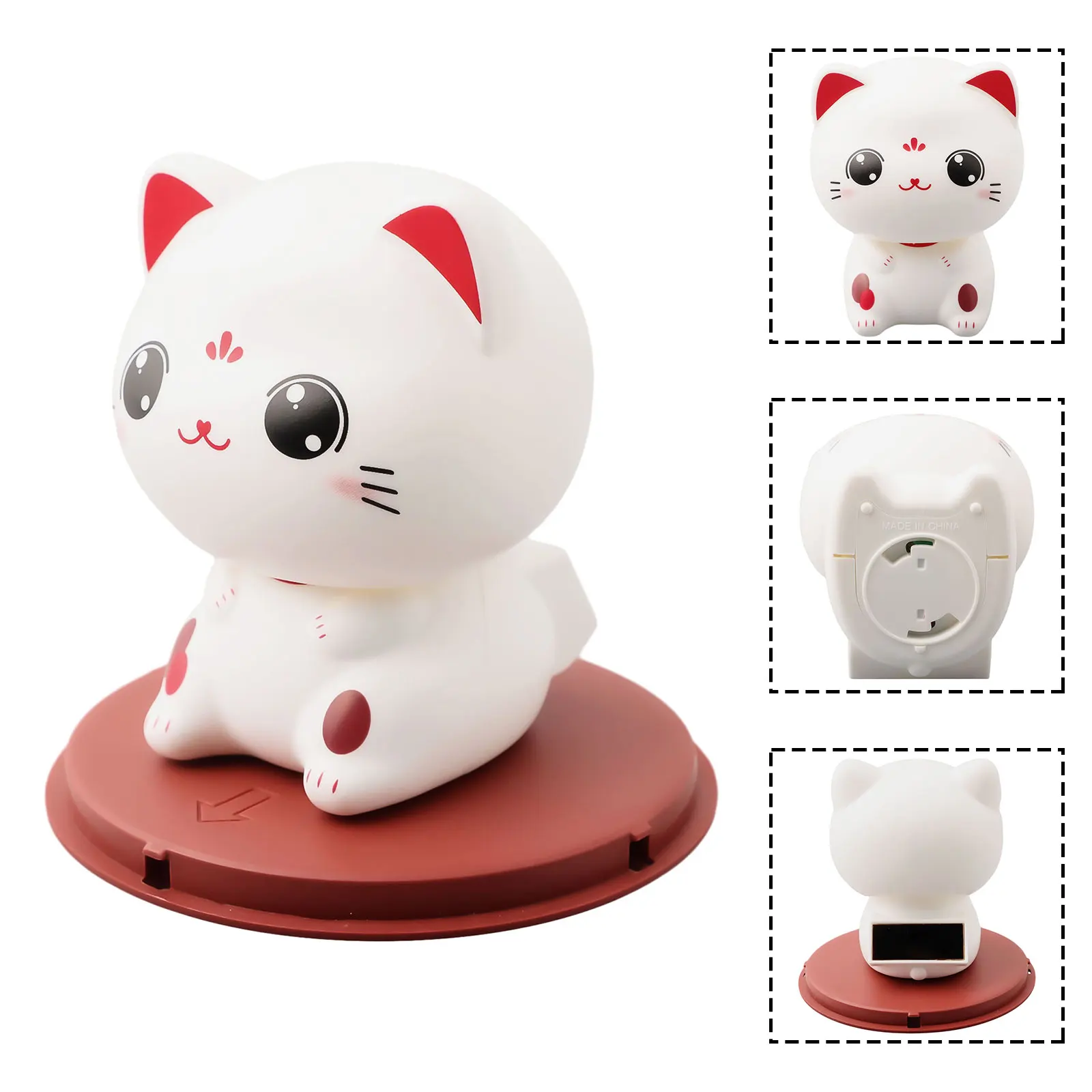 1pcs Solar-powered Automatic Nodding Cat Waving Arm Beckoning Fortune Cat Swinging For Home Office Car Decordesktop Ornament
1pcs Solar-powered Automatic Nodding Cat Waving Arm Beckoning Fortune Cat Swinging For Home Office Car Decordesktop Ornament