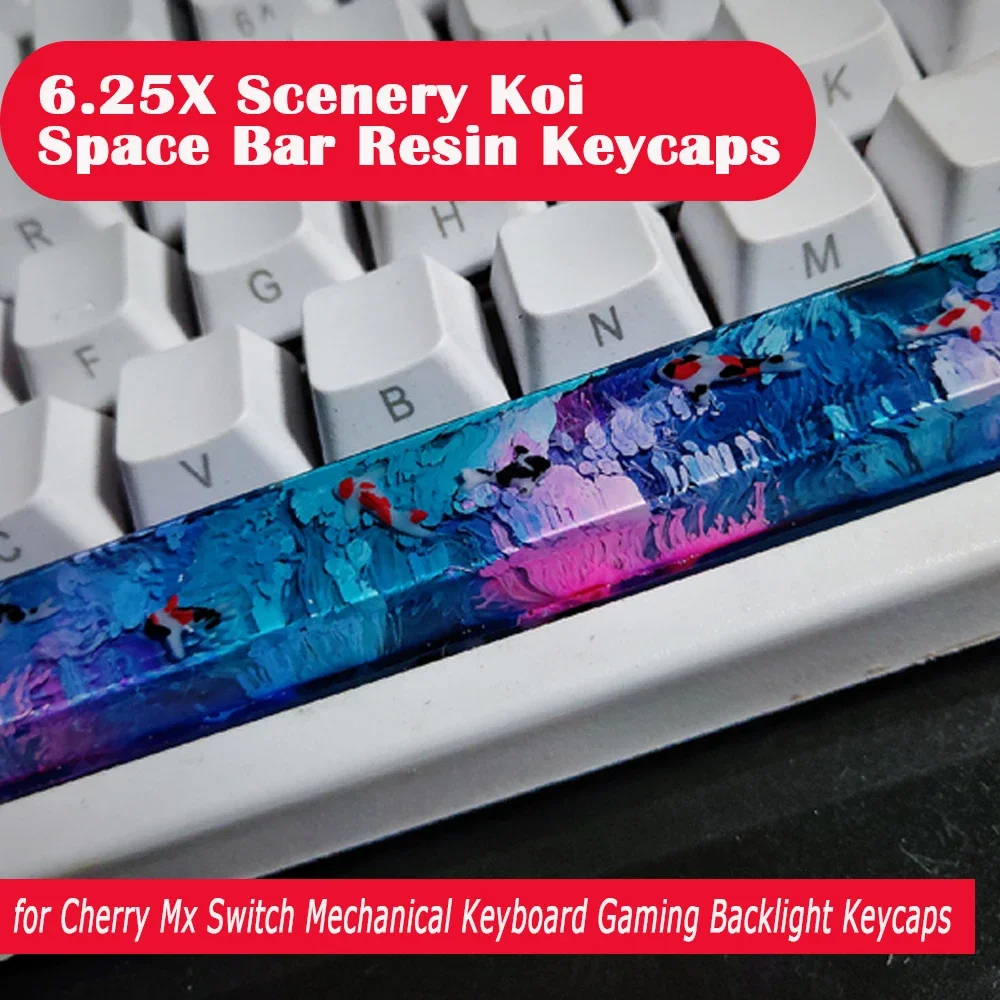 1PC 6.25X Handmade Resin Keycap Scenery Koi Space Bar Keycaps for Cherry Mx Switch Mechanical Keyboard Gaming Backlight Keycaps
1PC 6.25X Handmade Resin Keycap Scenery Koi Space Bar Keycaps for Cherry Mx Switch Mechanical Keyboard Gaming Backlight Keycaps