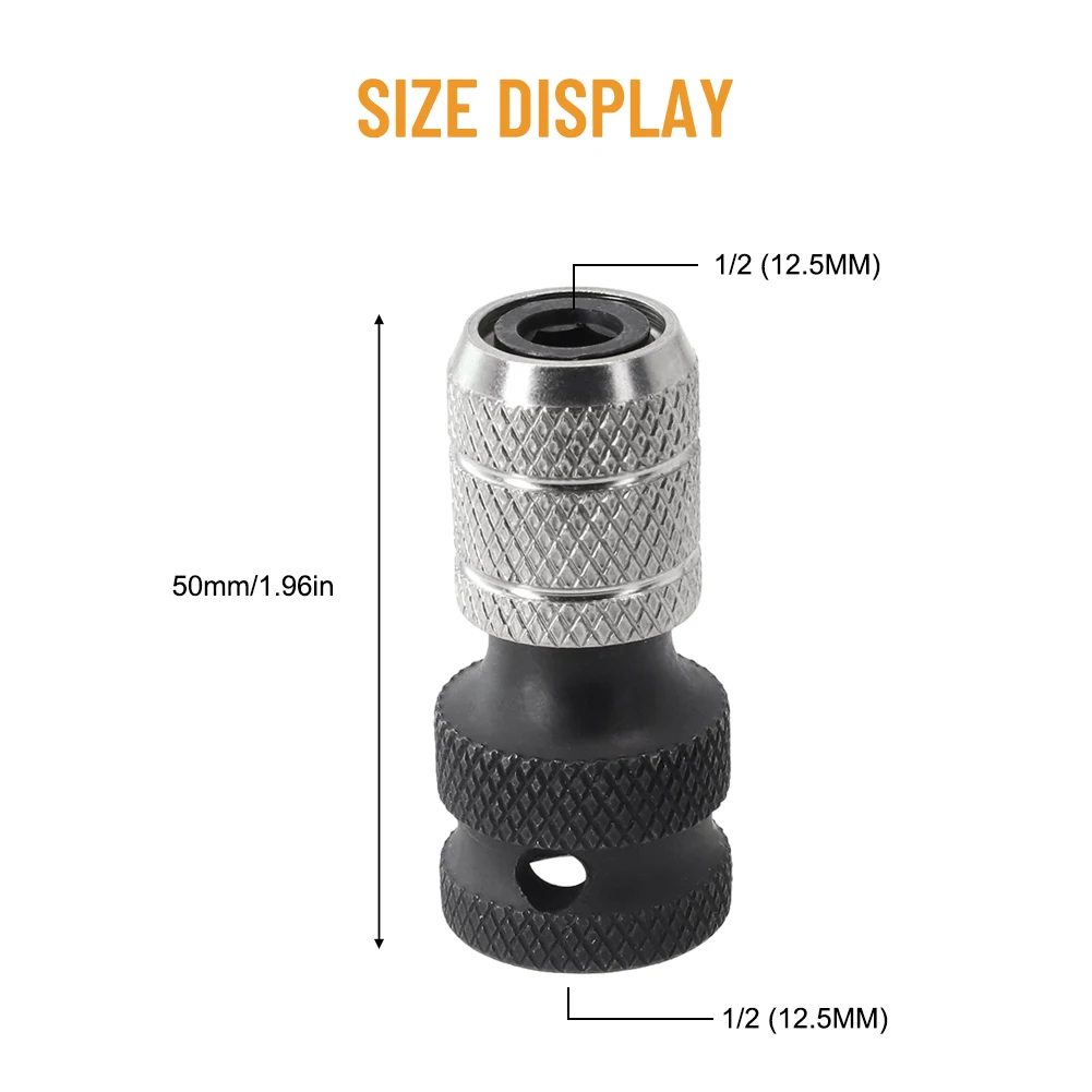 Crimped Head 1/2inch Drive To 1/4inch Hex Drill Chuck Change Hex Ratchet Socket Adapter For Impact Wrench Power Tool Accessories
Crimped Head 1/2inch Drive To 1/4inch Hex Drill Chuck Change Hex Ratchet Socket Adapter For Impact Wrench Power Tool Accessories
