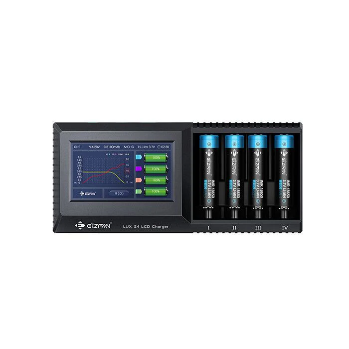 Efan universal S4 intelligent 4 slots battery charger LCD Display 2A fast charge for 1.2V/3.2V/ 3.6V/3.7V
Efan universal S4 intelligent 4 slots battery charger LCD Display 2A fast charge for 1.2V/3.2V/ 3.6V/3.7V
