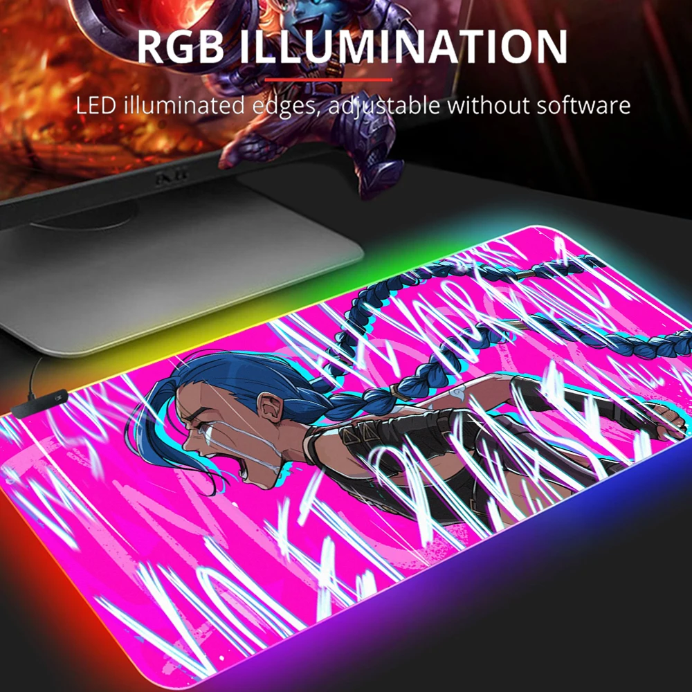 Anime Arcane Woven Rug LOL Led Strip Mousepad League of Legends Custom Jinx Caitlyn Vi Desk Mat HUB Computer USB 4Port Mouse Pad
Anime Arcane Woven Rug LOL Led Strip Mousepad League of Legends Custom Jinx Caitlyn Vi Desk Mat HUB Computer USB 4Port Mouse Pad