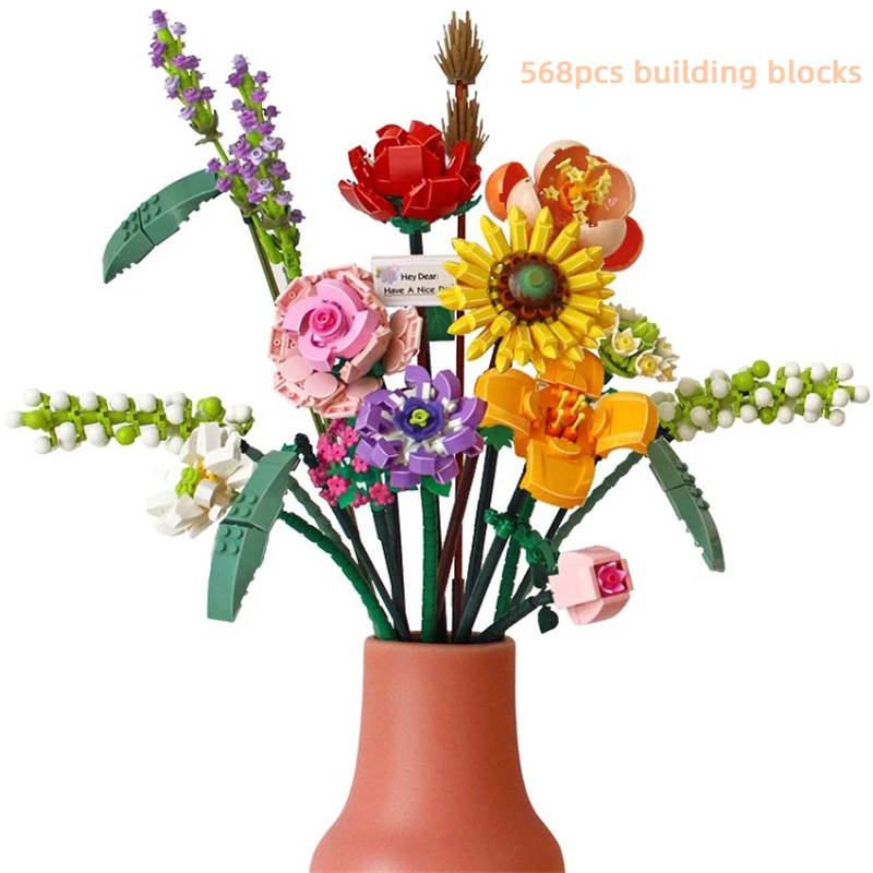 Fomantic Flower Bouquet Building Block Bricks Anime Figure Toys Friends Pricness Kit Set Gift for Girl Friend Simulation Rose
Fomantic Flower Bouquet Building Block Bricks Anime Figure Toys Friends Pricness Kit Set Gift for Girl Friend Simulation Rose