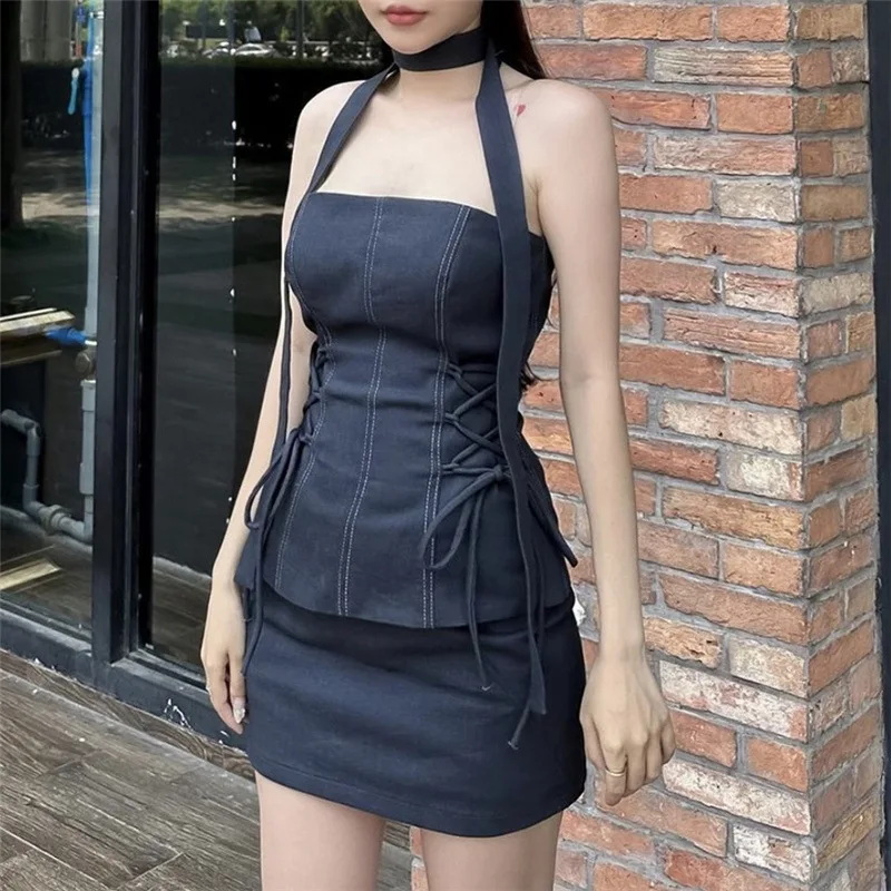 Sexy Goth Denim Sheath Mini Party Dress Women Y2K Streetwear Tube Backless Bodycon Dress Fashion 2023 Vestidos A-line
Sexy Goth Denim Sheath Mini Party Dress Women Y2K Streetwear Tube Backless Bodycon Dress Fashion 2023 Vestidos A-line